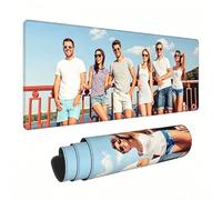 Personalised Extra Large Mouse Mat, Customisable Mouse Padwith Your Photo, Logo, Text | Non-Slip Desk Pad for Gaming, Office & Home - Waterproof, Stitched Edges (31.4x11.8in/80x30cm) (style1)