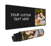 Personalised Extra Large Mouse Mat, Customisable Mouse Padwith Your Photo, Logo, Text | Non-Slip Desk Pad for Gaming, Office & Home - Waterproof, Stitched Edges (31.4x11.8in/80x30cm) (style3)