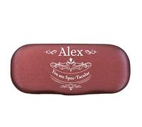 Personalised Eyeglass Case Engraved Spectacle Holder for Glasses Protection Portable/Hard Shell/Slim Travel Light/Foldable/Men/Women/Red Black Blue Purple/Vintage Ornate Retro/15.5 x 7 x 3 Centimetre