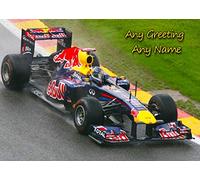 Personalised F1 / Formula 1 Car Greeting Card (Birthday, Mothers Day, Fathers Day, Christmas, Blank) - Custom Card for Him Her Male Female Family Kids