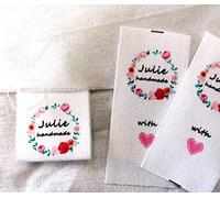 Personalised Fabric Labels sew on Clothing tag Label Tags, sew in Name Labels for Clothes Kids,Kids Clothes Labels for School (1,20 X 50mm)