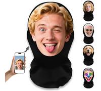 Personalised Face Masks Photo, Customise Balaclava Funny Face Masks, Personalised Masks Full Face Cover, Lightweight Gauze Mesh Breathable, for Party Proms Carnival Cosplay Halloween
