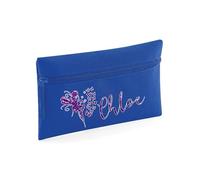 Personalised Fairy Pencil Case - Custom Name Pouch for Kids, Boys & Girls - School Supplies Organiser Bag (Bright Royal)