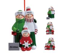 Personalised Family Christmas Tree Hanging Decor, Custom Names Xmas Tree Pendant Ornament