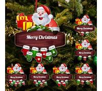 Personalised Family Christmas Tree Hanging Ornament, Family of 2/3/4/5/6/7/8, Custom Names Christmas Tree Hanging Decor, Personalised Acrylic Xmas Pendant Ornament with Names, Christmas Ornament Gifts