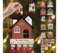 Personalised Family Christmas Tree Ornaments with Name Custom Bauble Customised Ornament in Memory Tree Decorations,s7