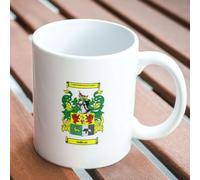 Personalised Family Crest Mug | Custom Coat of Arms Ceramic Coffee Cup | Great for Weddings, Birthdays, and Anniversaries