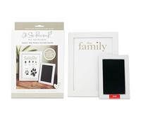 Personalised Family Finger & Paw Print Frame Kit | Custom Pet Memorial Keepsake Gift | Easy to Use Pet Safe Ink Pad | Wall or Table Display