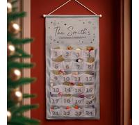 Personalised Family Name Advent Calendar In Silver Grey, Christmas Advent Calendar, Christmas Decoration, Countdown to Christmas