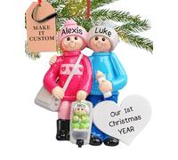 Personalised Family Ornament 2025 - Fast & Free 24h Customisation - First Christmas as a Family of 3 for Tree - Custom Gift Wrapped New Mum & Dad Keepsake for New Parents