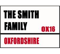 Personalised Family Sign London Street Style Home Metal Wall Man Cave Bar Gift (A5 (200x150mm) Approx)