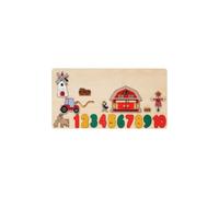 Personalised Farm Name Puzzle - (15x38cm) Custom Wooden Learning Toy for Toddlers Letters - Educational Nursery Decor & Baby Gift (Multicolor, S)