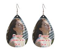 Personalised Fashionable Earrings, Customised Drop Earrings for Women Girls with Your Own Photo/Text, Gifts for Her Birthday Anniversary Christmas Valentines Day