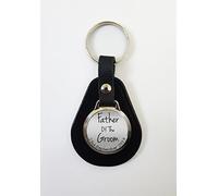 Personalised Father of The Groom Wedding Date On A Leather Key Fob Keyring Ideal Wedding Favour Gift N388