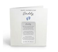 Personalised Father’s Day Card with Wallet Card Keepsake | Happy Father’s Day Daddy To Be from Bump Greeting Card & Metal Wallet Insert | Custom Love From Message