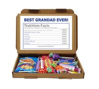 Personalised Fathers Day | Best Dad | Grandad | Nutrition Facts Treat Box - Gift Tea Lover, Afternoon Tea, Hamper Gift Chocolate Sweets - Grandad (Vegan Sweet)