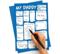 Personalised Fathers Day Card For Daddy From Daughter From Son Child Kid Toddler Customise With Own Answers Thoughtful Cute Father's Day Cards
