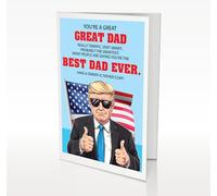 Personalised Fathers Day Card Gifts For Dad From Daughter & Son Custom Photo Design With Envelope Presents For Daddy, Grandad - A4, A5, A6 (Dad Trump Card)