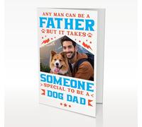 Personalised Fathers Day Card Gifts For Dad From Daughter & Son Custom Photo Design With Envelope Presents For Daddy, Grandad - A4, A5, A6 (Dog Dad)
