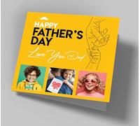 Personalised Fathers Day Card Gifts For Dad From Daughter & Son Custom Photo Design With Envelope Presents For Daddy, Grandad - A4, A5, A6 (Awesome Dad)