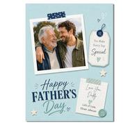 Personalised Father's Day Card with Photo - A5 Custom Fathers Day Card Name and Message for Dad or Daddy | Photo Card from Daughter or Son Includes Envelope