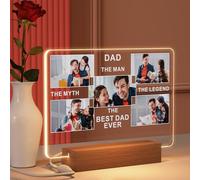 Personalised Father's Day Gifts for Dad - Gifts for Dad from Daughter Son, Custom Dad Photo Frame Personalised Father Presents for Daddy