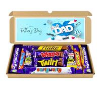 Personalised Father's Day Gifts For Dad | Selection Box Chocolate Hamper | Letter Box Gift | 10 Fullsize Dairy Milk Chocolate bars | Ideal Gifts For Men (Fathers day)