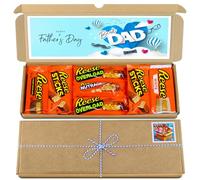 Personalised Father's Day Gifts For Dad | Selection Box Chocolate Hamper | Letter Box Gift | Fullsize Reese Peanut Butter Chocolate bars | Ideal Gifts For Men (Fathers day)