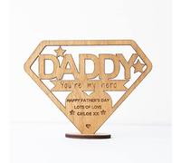 Personalised Fathers Day Superhero Daddy plaque