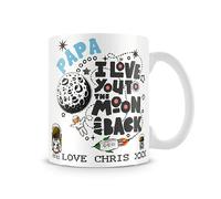 Personalised Fathers Day Themed Papa I Love You to The Moon and Back 11 oz Custom Mug