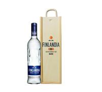 Personalised Finlandia Finland Vodka with Wooden Box Gift Set - Smooth 70cl - Ideal Alcohol Gift Set for Men or Women - Personalised Keepsake Box - Premium Present for Any Occasion