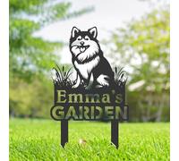 Personalised Finnish Spitz Dog Metal Garden Sign, Dog Memorial Plaque, Pet Tombstones for Grave, Dog Remembrance Gifts, Pet Name Plaque, Custom Yard Sign With Stake, Outdoor Garden Decor