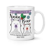 Personalised First Christmas As Nana Bear 10oz Mug Cup