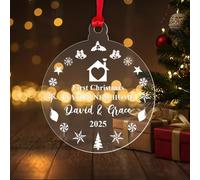 Personalised First Christmas New Home Bauble 1st Xmas Tree Decoration Gift