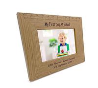 Personalised First Day At School Landscape Photo Frame (5 x 7 Inch)