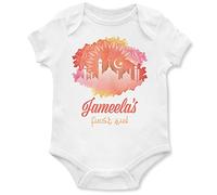 Personalised First Eid Babygrow Baby Boy Girl Custom Ramadam Islamic Babies Vest, 0-3 Months, White
