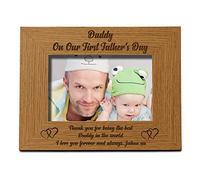 Personalised First Father's Day Daddy Photo Frame Gift (4 x 6 Inch)