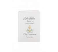 Personalised First Holy Communion Holy Bible Personalised Memento Company White One Size