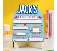 Personalised First & Last Day of School Board - Custom Name Reusable Wooden Sign - Perfect for 1st Day of Kindergarten & Preschool - Back to School Photo Prop & Custom Gift