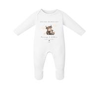 Personalised First Mother’s Day BabyVest, Sleepsuit or Bib - Our First Mother’s Day Highland Cow Design - Custom Name Baby Clothing Gift for New Mum 2026 (Babygrow: White, 6-9 Months)