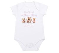 Personalised First Mothers Day Baby Pyjamas Bodysuit Romper Suit (Pink Vest, 6-9 Months)