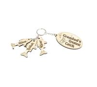 Personalised Fishing Keyring - Custom Fisherman Gift for Husband, Boyfriend, or Dad - Greatest Catch Keepsake for Anniversary, Wedding, Birthday, or Christmas