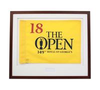 Personalised Flag Display Frame. 50x60cm | Golf Flag Frame | The Open | The Masters | Ryder Cup (Walnut Frame)