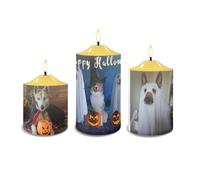 Personalised Flameless LED Candles with Photo Outdoor Indoor Battery Operated Candles with Remote Timers for Party Christmas Valentine's Day 3 Pack