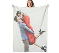 Personalised Flannel Blanket With Photo,Custom Picture Blanket,Customised Blanket With Face,Personalised Gifts For Women Men Kids Pets (1 Photo)