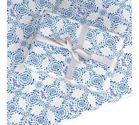 Personalised Floral Greek Tiles Name Wrapping Paper - Gift Wrap for Family and Friends - Birthday and Anniversary - Matte Present Paper Made in the UK - 1 Sheet (594mm x 671mm)