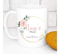 Personalised Floral Nan Mug - Custom Message - Nan Gift
