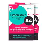 Personalised Flyers & Leaflets, Custom Business Advertising Material, Company Logo & Design Printing, A4 A5 A6 Double Sided Full Colour Print
