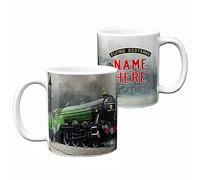 Personalised Flying Scotsman Mug Steam Train Coffee Cup Custom Tea Mug Trainspotter Birthday Gift for Him FST01