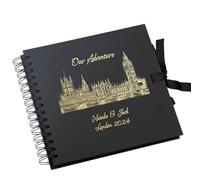 Personalised Foil Print Scrapbook, Photo Album, Spiral Bound, for London Memories